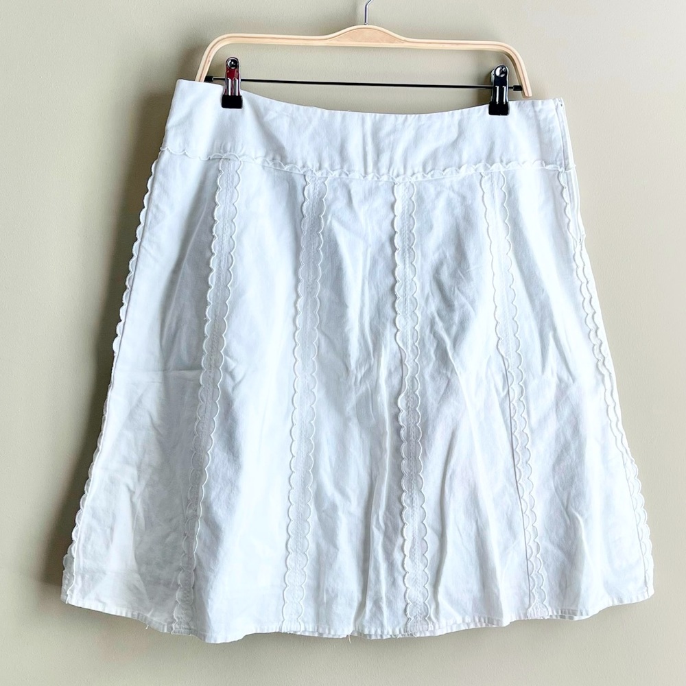 Cato Linen Scalloped Edge Skirt